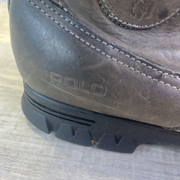 Polo Ralph Lauren Andres Boots Mens 11 D  Lace Up Buckle Zip Leather - Picture 10 of 16